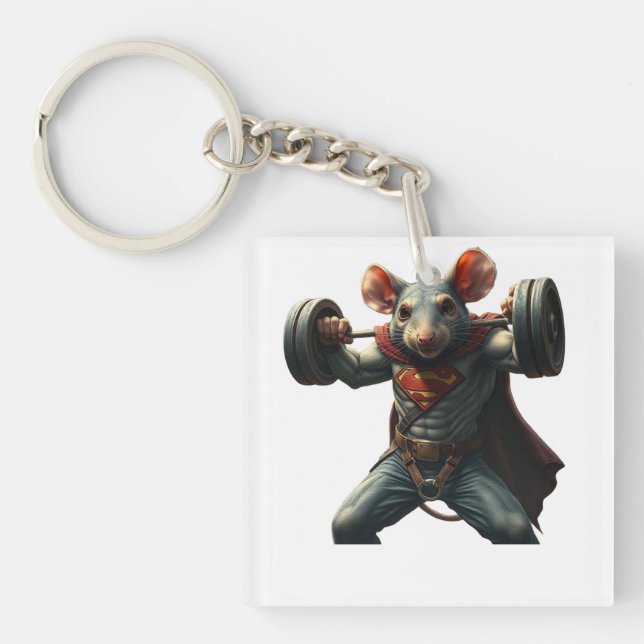 Gym Rat Keychain (Front)