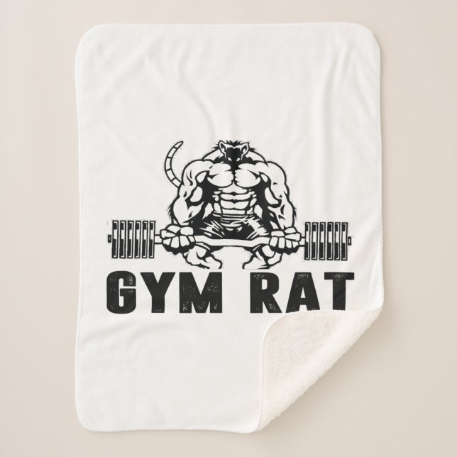 Gym Rat Sherpa Blanket (Front)