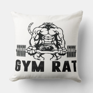 Gym Rat Throw Pillow