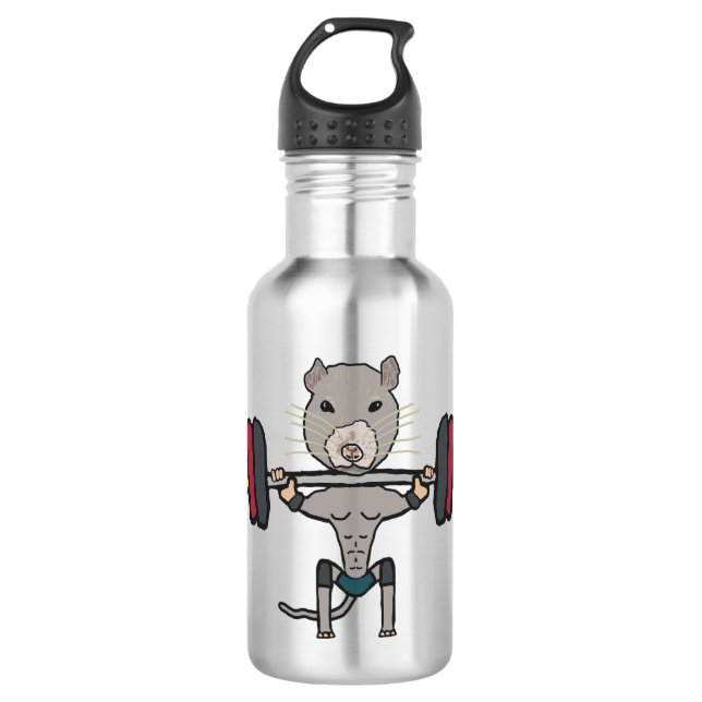 Gym Rat Weightlifting 532 Ml Water Bottle (Front)