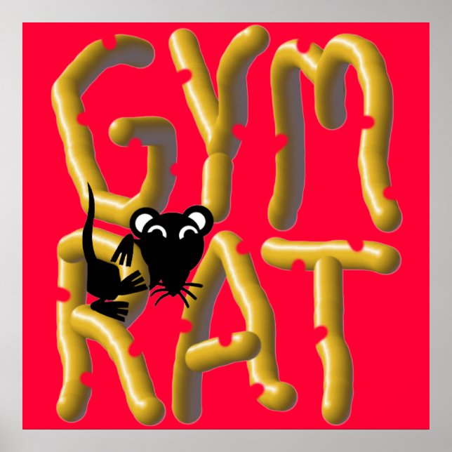 Gym Rat Weightlifting Poster (Front)