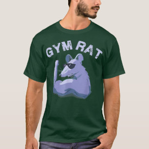 Gym Rat Work Out, Weight Lifting Cross Train T-Shirt