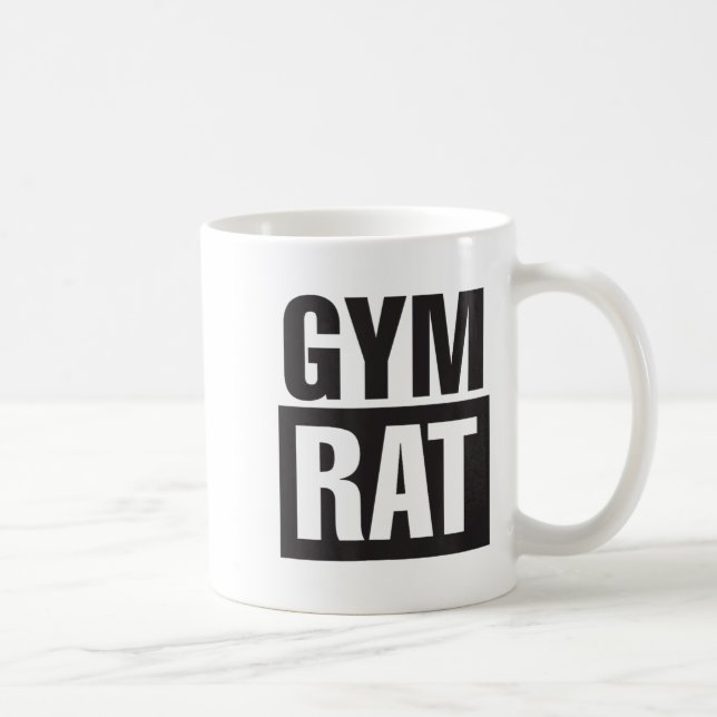 Gym Rat - Workout - Hustle - Fitness - Motivation  Coffee Mug (Right)