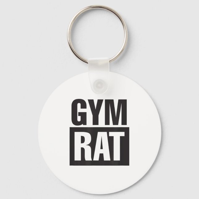 Gym Rat - Workout - Hustle - Fitness - Motivation  Keychain (Front)