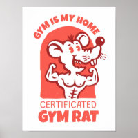 Gym Rats Poster. Funny Fitness Wall Art for Gym.