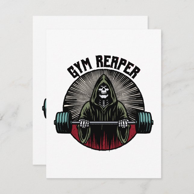 Gym Reaper Workout Enclosure Card (Front/Back)