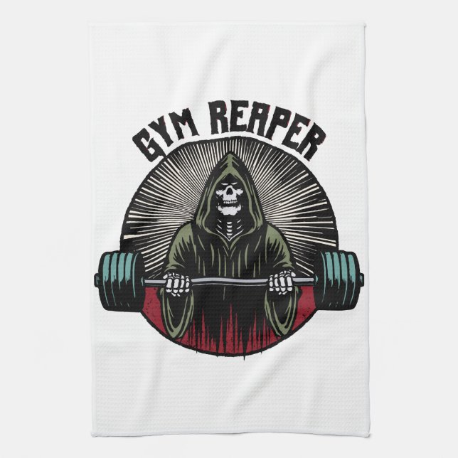 Gym Reaper Workout Kitchen Towel (Vertical)