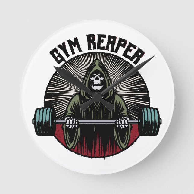 Gym Reaper Workout Round Clock (Front)