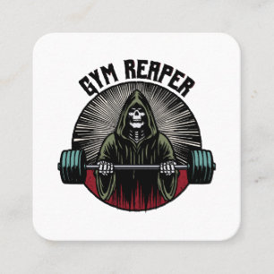 Gym Reaper Workout Square Business Card