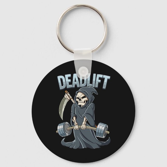 Gym Repeaer Deadlift Bodybuilding  Keychain (Front)