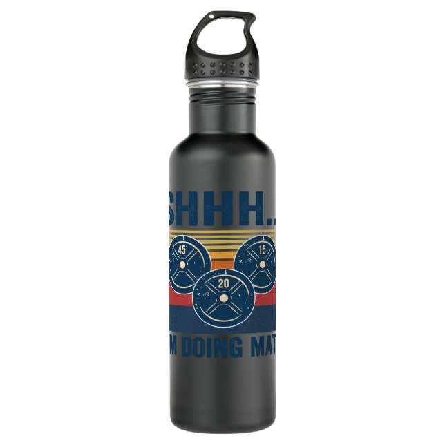 Gym Shhhh... Im doing math funny fitness 65 710 Ml Water Bottle (Front)