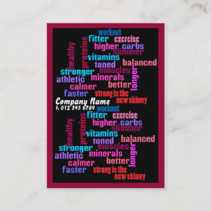 gym, sports club or trainer  business card