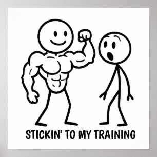 Gym Stick Figure Poster