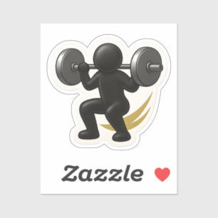 Gym Sticker – Weightlifter Design