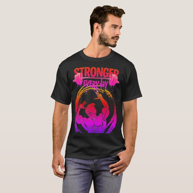 gym t-shirt fitness motivation workout inspiration (Front Full)