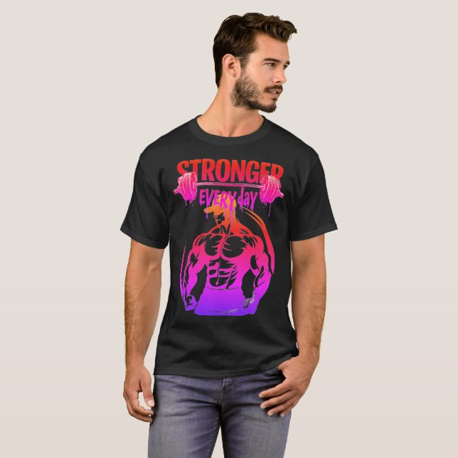 gym t-shirt fitness motivation workout inspiration (Front Full)