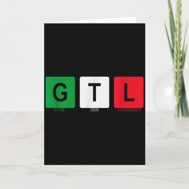 Gym Tan Laundry Gtl New Jersey Garden Nj Shore Ita Card (Front)
