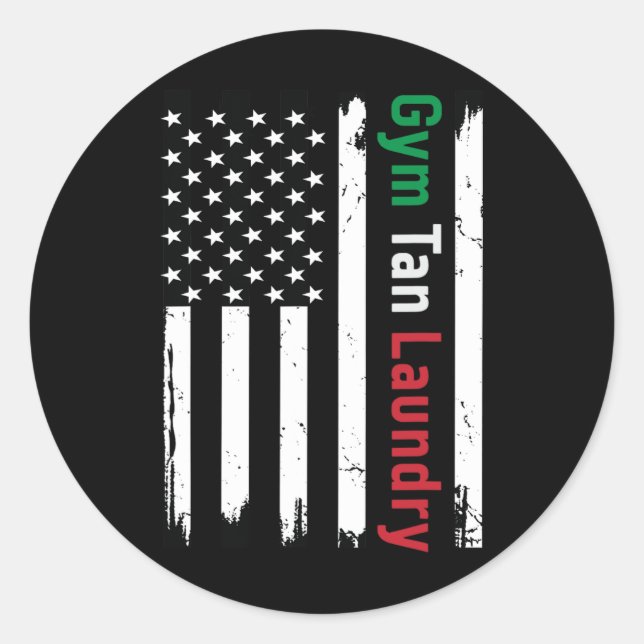 Gym Tan Laundry Gtl New Jersey Garden Nj Shore Ita Classic Round Sticker (Front)