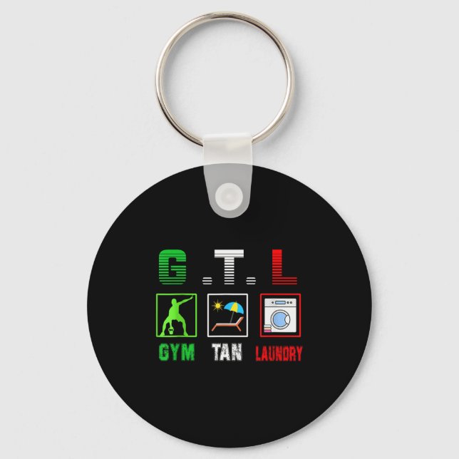 Gym Tan Laundry Gtl New Jersey Garden Nj Shore Ita Keychain (Front)