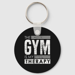 Gym Therapy - Self Belief Bodybuilding Phrase Keychain