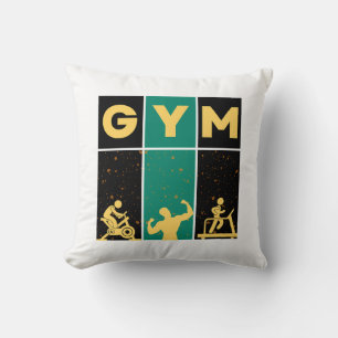 Gym Throw Pillow