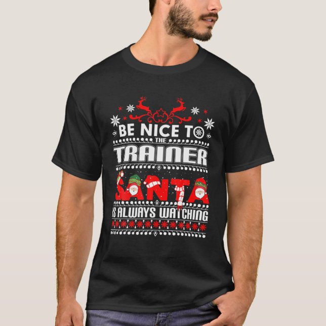 Gym Trainer Ugly Christmas Sweater Gift Funny X-Ma (Front)