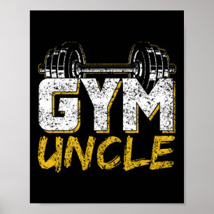 Gym Uncle Black Workout Poster