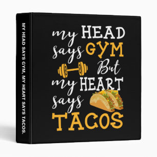 Gym vs Tacos - Funny Novelty Workout Binder