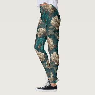 Gym Wear Gardenias Sparkle Mothers Day Leggings