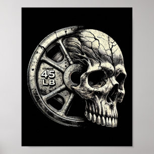 Gym Weightlifting 45lbs Plate Cool Working Out Bod Poster