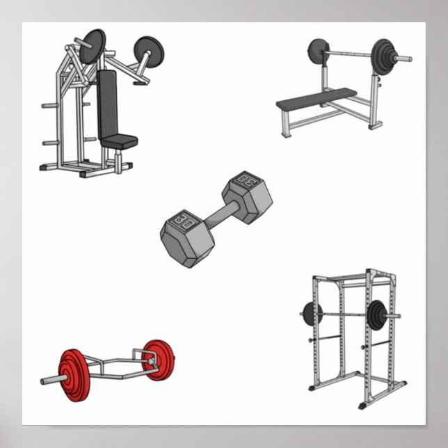 Gym weights collection poster (Front)