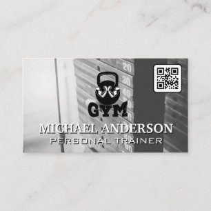 Gym Weights Fitness Logo Kettle Bell Business Card