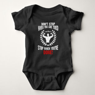Gym Workout Motivation Fitness Lifting Athlete Baby Bodysuit