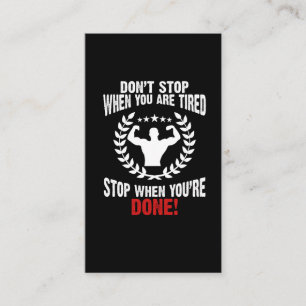 Gym Workout Motivation Fitness Lifting Athlete Business Card