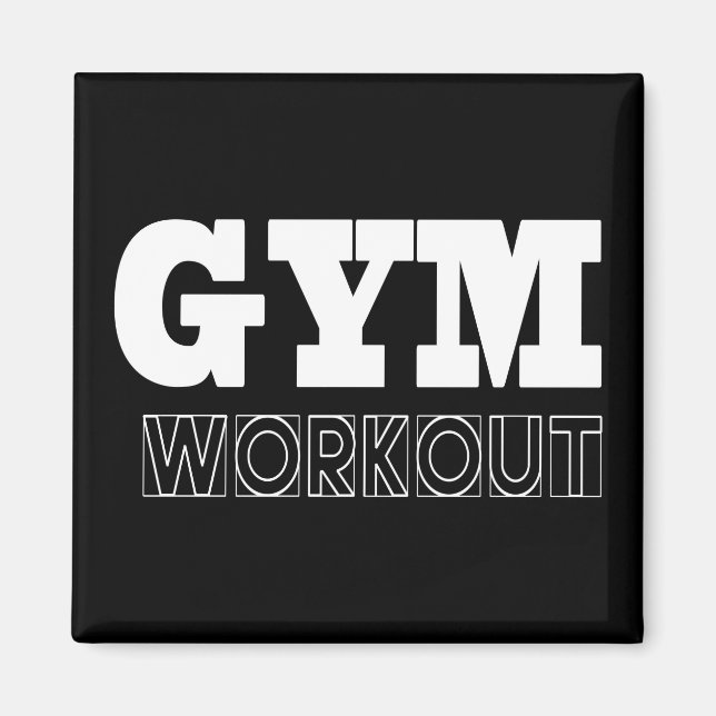Gym Workout Pump Cover Fitness Magnet (Front)