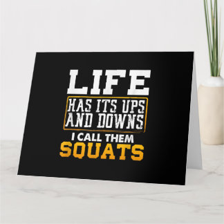 Gym Workout Weights Squat Men Women Card