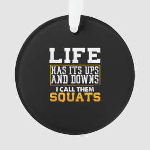 Gym Workout Weights Squat Men Women Ornament