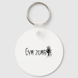 Gym Zombie Funny Halloween Workout Quote  Keychain
