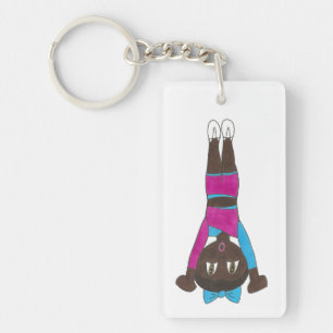 Gymastics Acrobatics Handstand Tumbling Gymnast Keychain