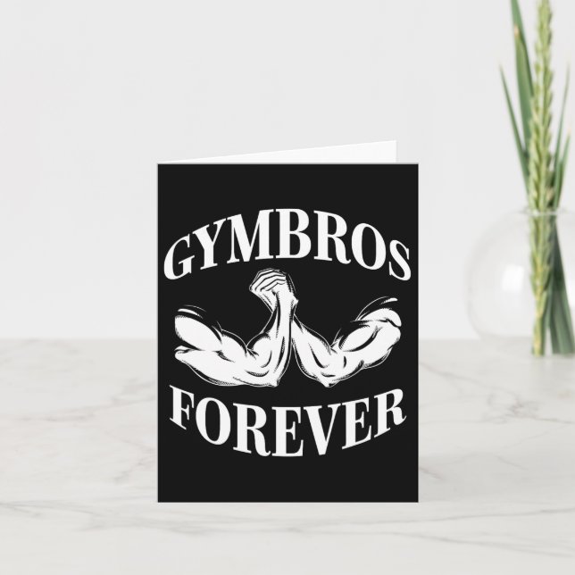 Gymbros Forever Gym Workout Fitness  Card (Front)