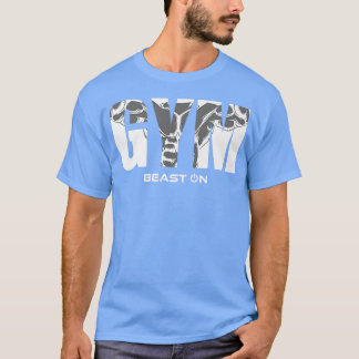 GymMuscles Beast OnGym Motivation Fitness Sayings T-Shirt