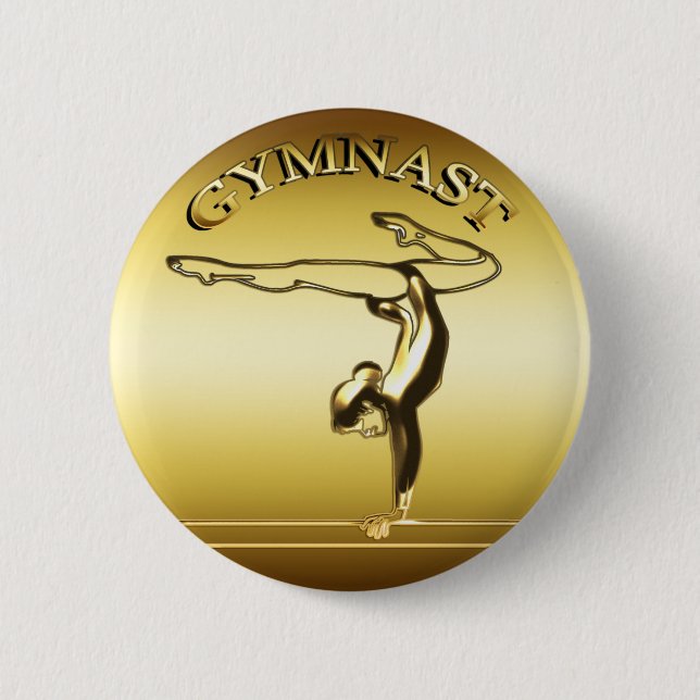 GYMNAST 2 INCH ROUND BUTTON (Front)