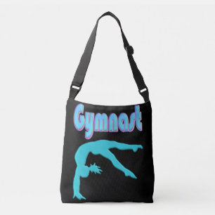 Gymnast Back Handspring Step Out Teal Crossbody Bag