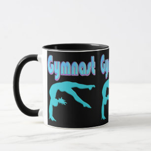 Gymnast Back Handspring Step Out Teal Mug