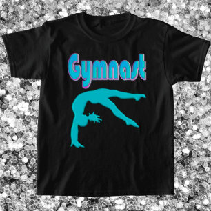 Gymnast Back Handspring Step Out Teal T-Shirt