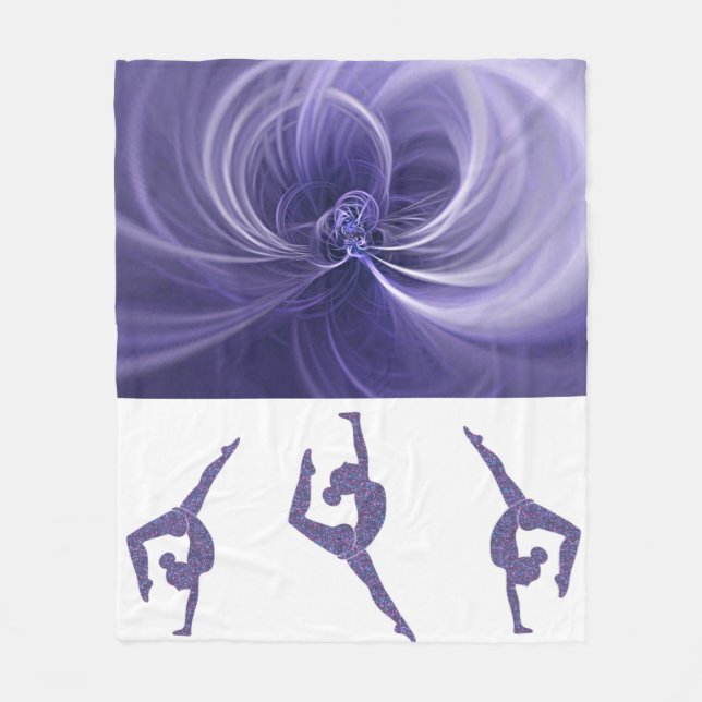 GYMNAST BLANKET WITH GYMNAST HAND STANDS. (Front)