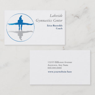 Gymnast Blue Grey Business Card