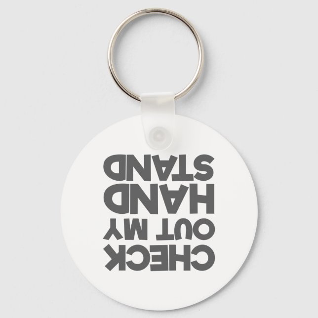 Gymnast Cheerleader Check Out My Hand Stand Keychain (Front)