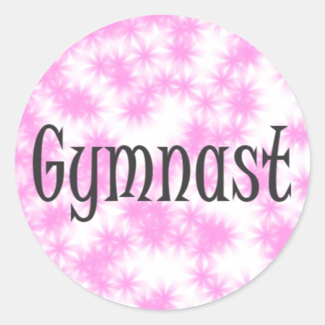 Gymnast Classic Round Sticker (Front)