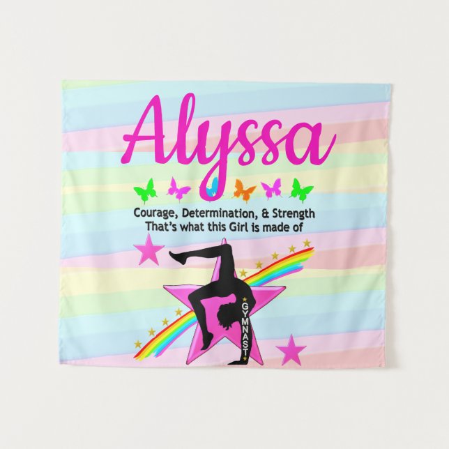 GYMNAST COURAGE AND STRENGTH TAPESTRY (Front (Horizontal))